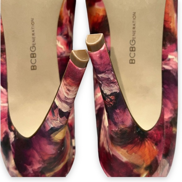 NEW BCBG Floral Print Platform Stiletto Heels Women’s Size 9M - Picture 9 of 11
